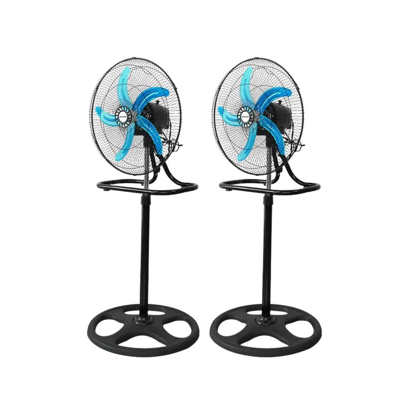 PREMIUM - PACK X2 VENTILADORES 5 ASPAS ALUMINIO 3 EN 1 MOTOR 65W