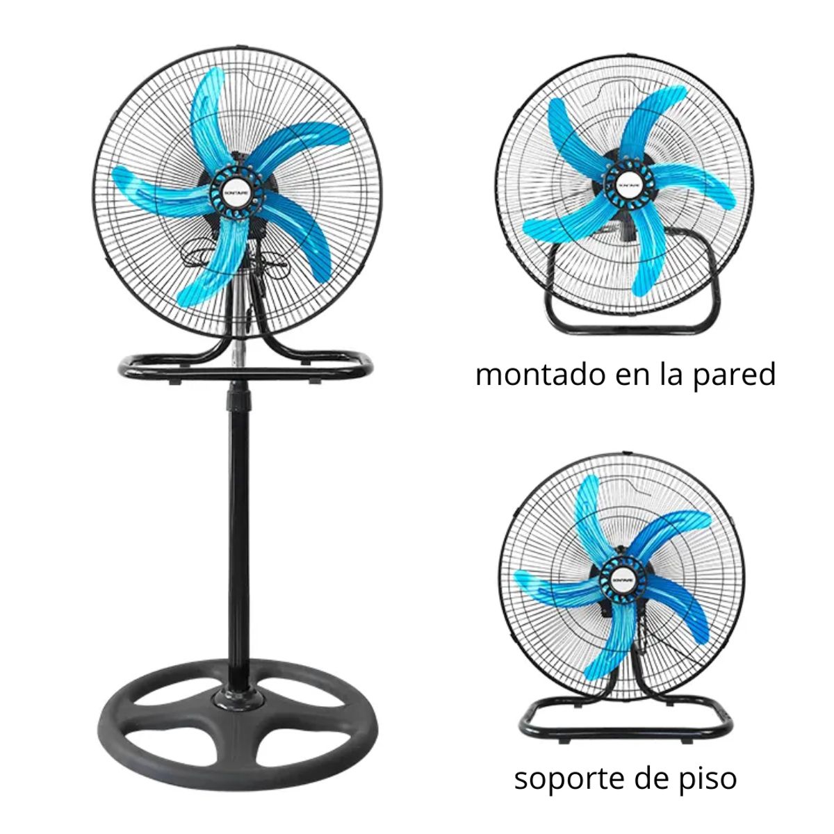 PREMIUM - PACK X2 VENTILADORES 5 ASPAS ALUMINIO 3 EN 1 MOTOR 65W