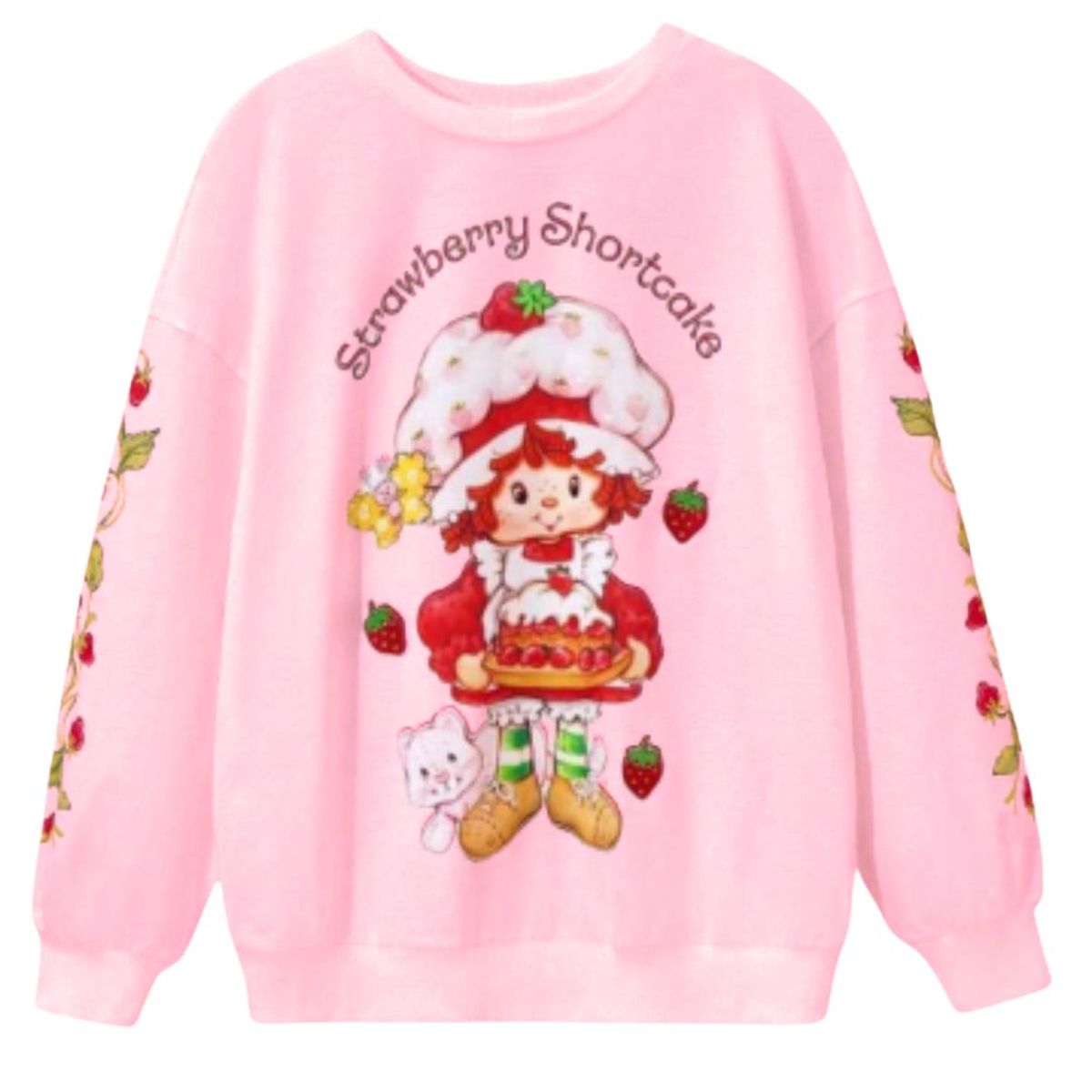 GENERICO - Polera Rosita Fresita Rosado Strawberry Shortcake - Talla 4 hasta XL