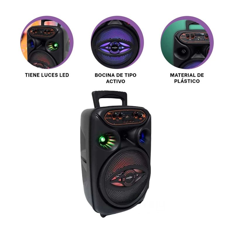 GENERICO - Pack4 Parlante para Reuniones Negro Y+Banderitas Adhesivas