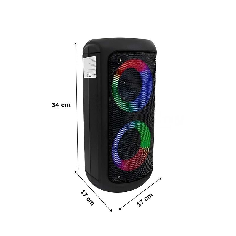 GENERICO - Pack4 Bocina Compacto de Color Negro Y+Regalo Stickers