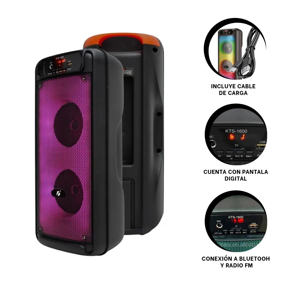 GENERICO - Parlante con Sonido Envolvente y Control Remoto de 4pulg