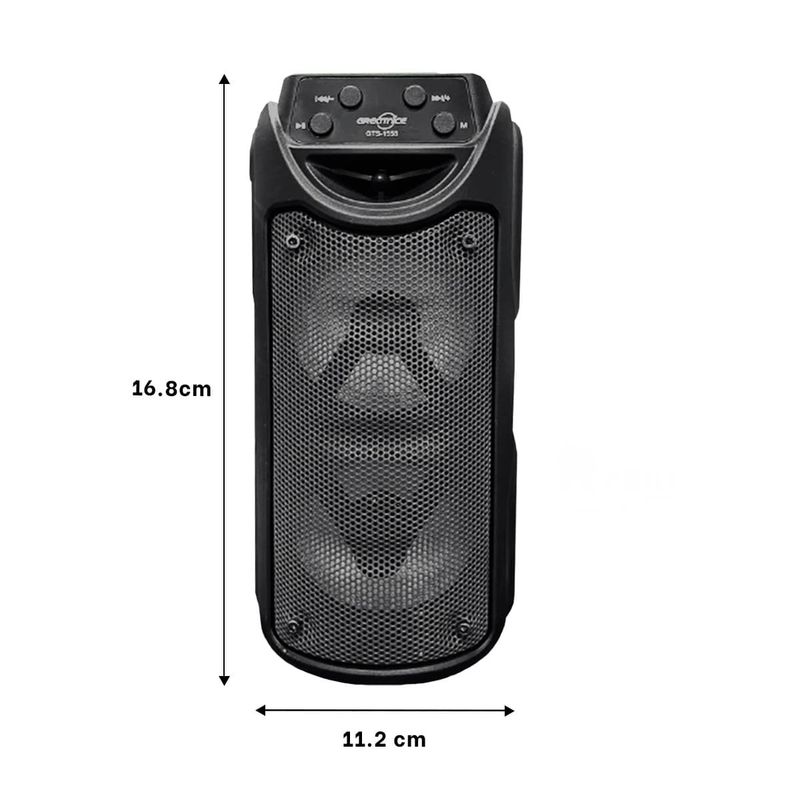 GENERICO - Pack2 Sistema de Audio Multifuncional Recargable en Negro