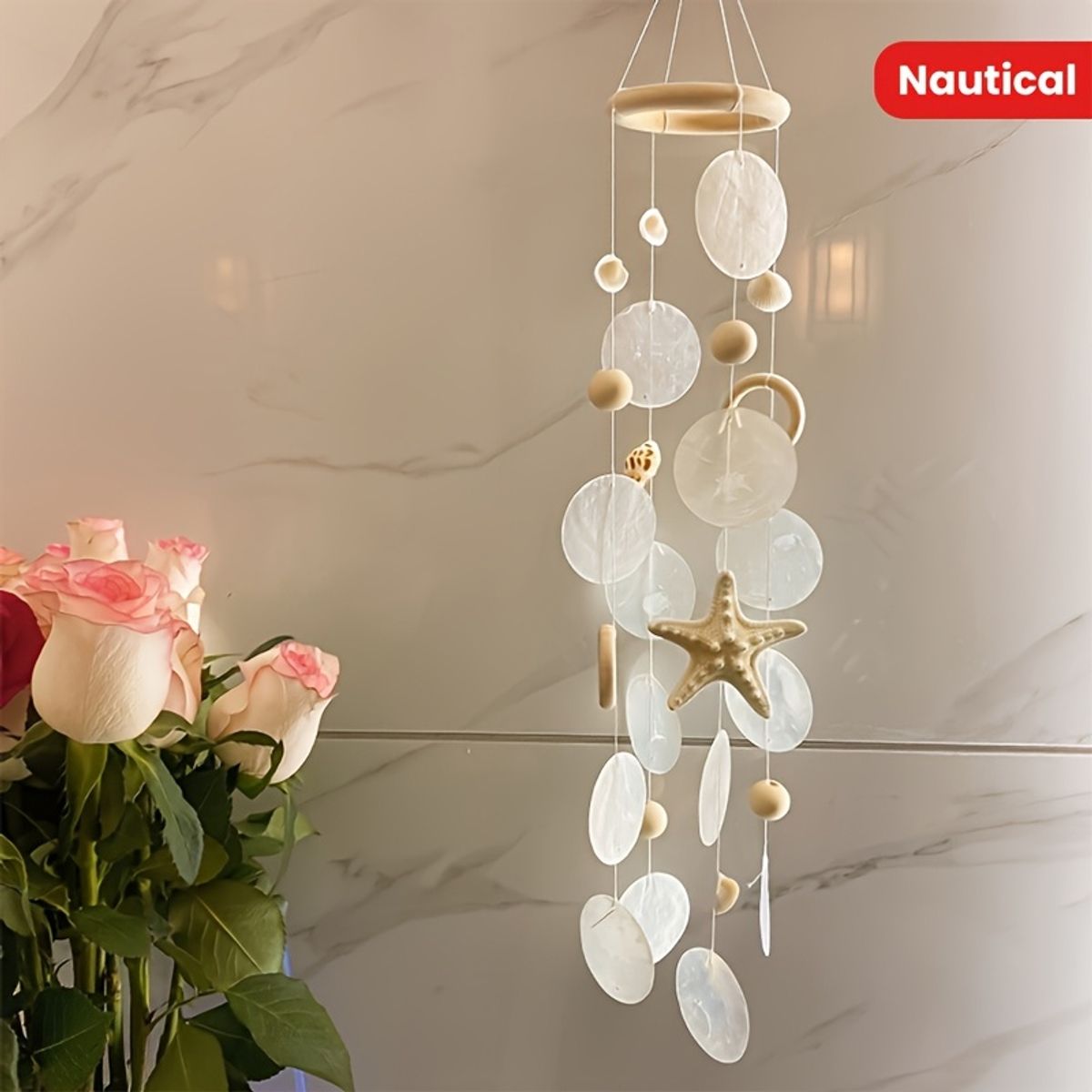 VATYERTY - Móvil de campanas de viento costeras art déco