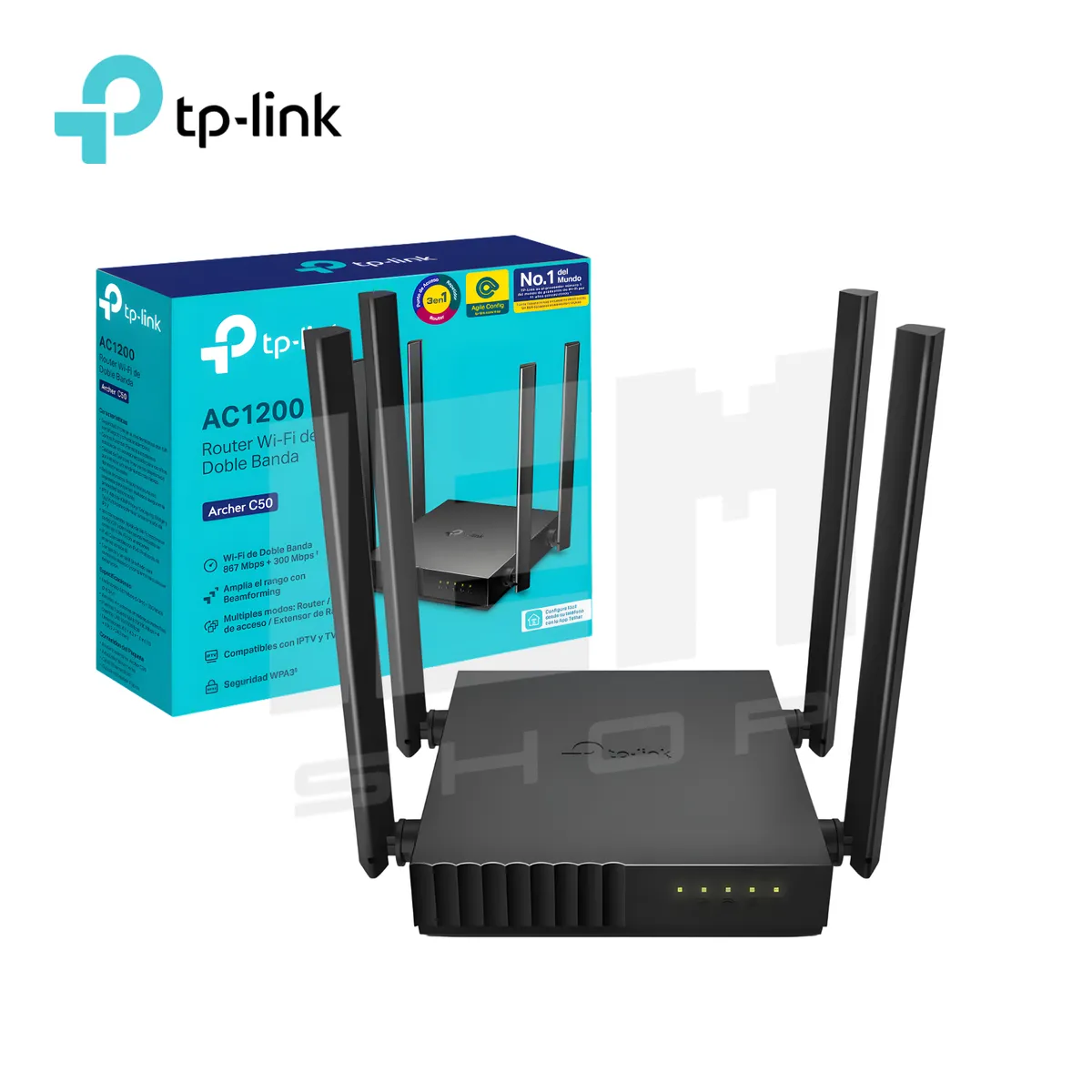 TP LINK - Router Wi-Fi TP-Link Archer C50 Doble Banda AC1200 5GHz 24Ghz