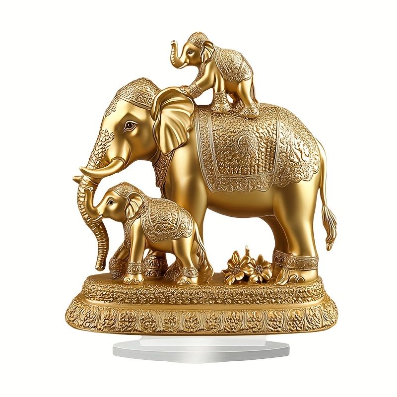 VATYERTY - Artículo único en 2D de 25 x 20 cm 3 elefantes grandes