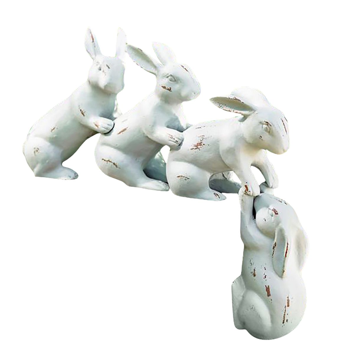 VATYERTY - Estatua de conejo de rescate - Adorable figura de conejo de resina