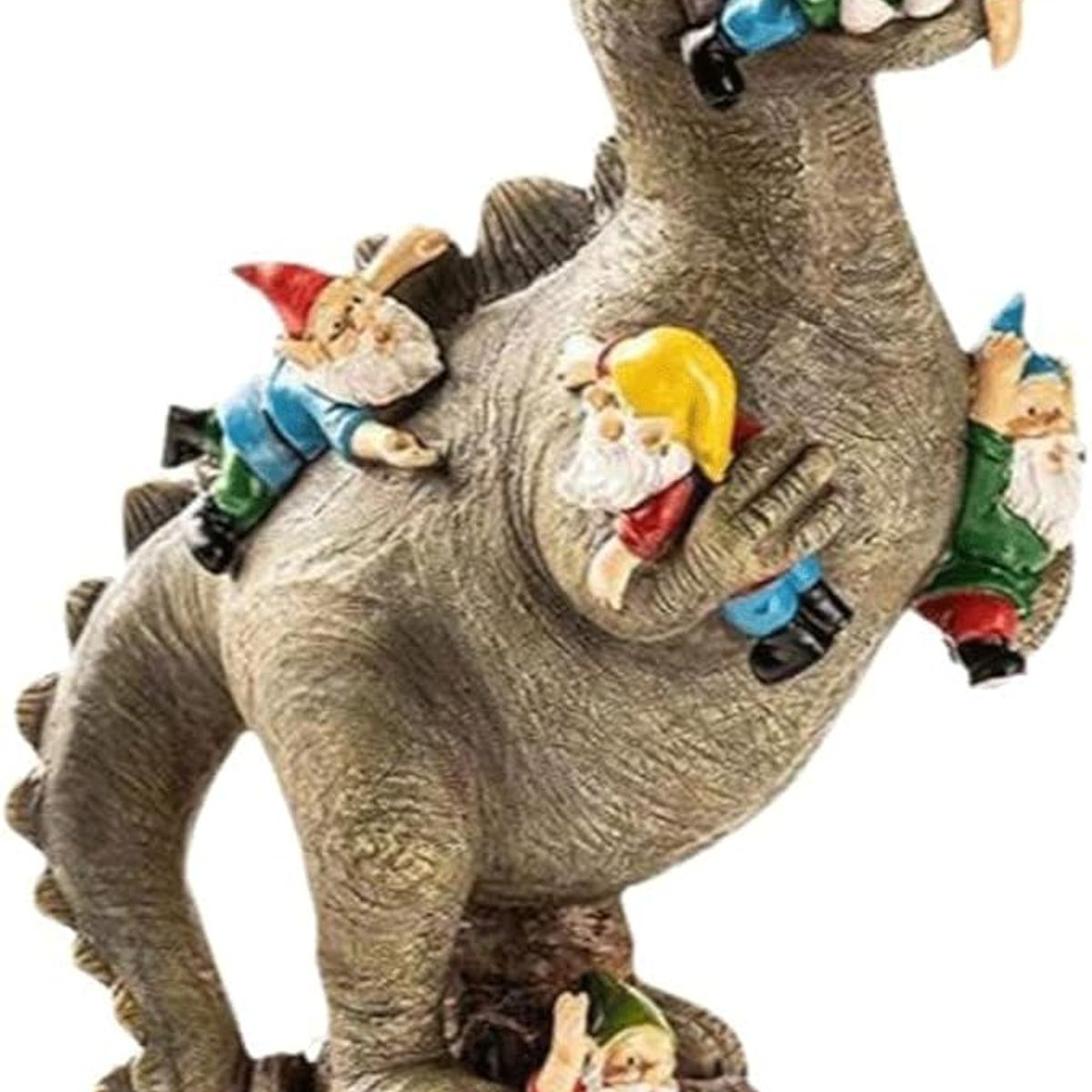 VATYERTY - Figura de dinosaurio de resina devorando gnomos
