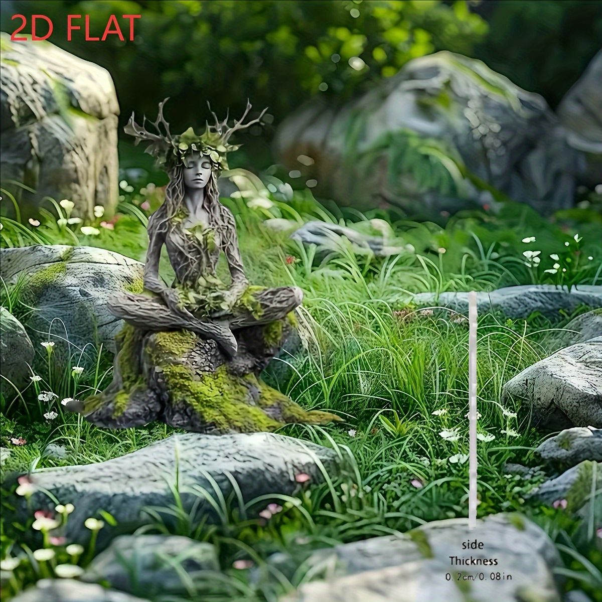 VATYERTY - Tocón de árbol de hadas acrílico plano en 2D