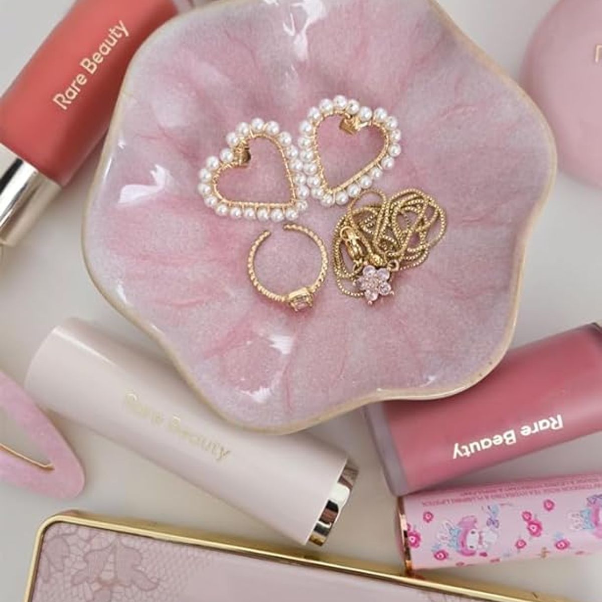 VATYERTY - Bandeja decorativa para anillos con forma de hoja de loto