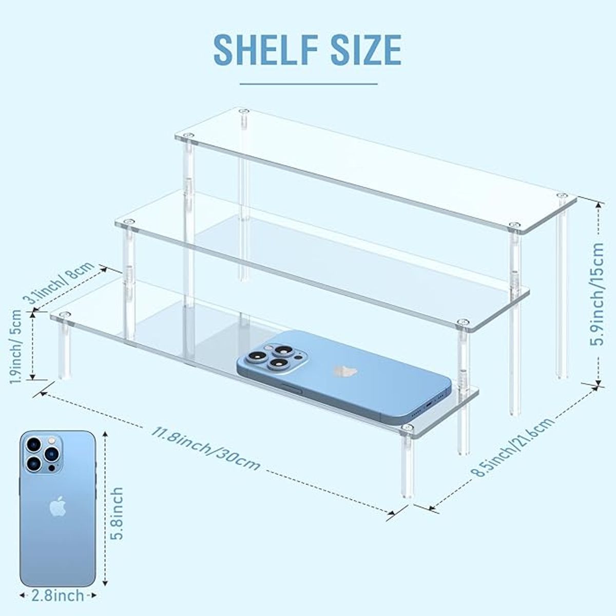 VATYERTY - Expositores acrílicos de 3 niveles organizador de perfumes