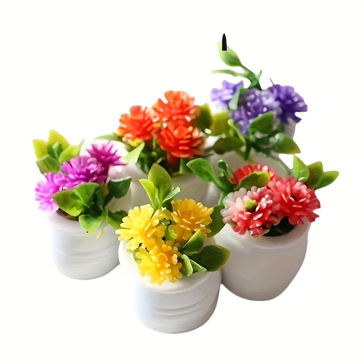 VATYERTY - Juego de 5 plantas en maceta en miniatura