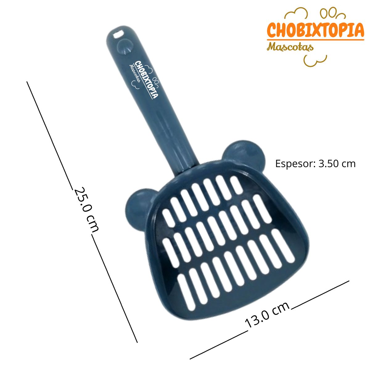 GENERICO - PALA RECOGEDOR PARA ARENA DE GATOS ACERO