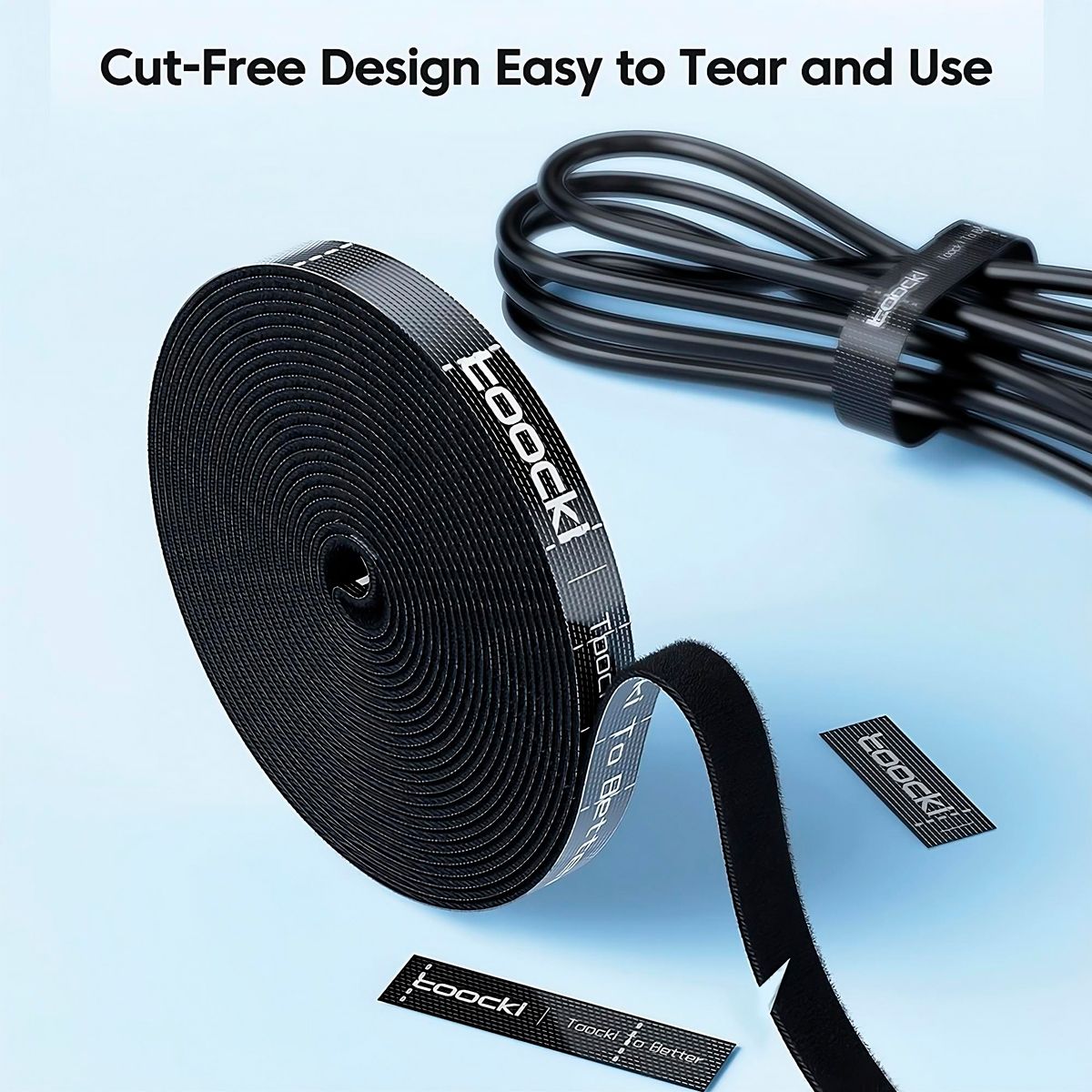 GENERICO - Organizador De Cable Cinta velcro Toocki 5 metros