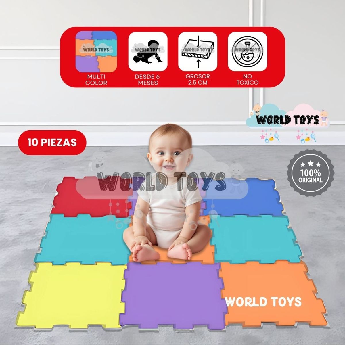 BABY - Piso Rompecabezas «COUSY FLOOR MAX» 2.5 Color Full