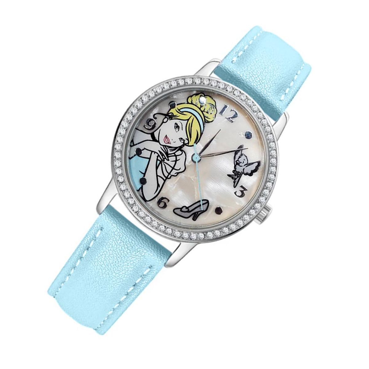 DISNEY - Reloj Mujer Disney Cenicienta Analógico Nácar Cristales Azul - PN1481