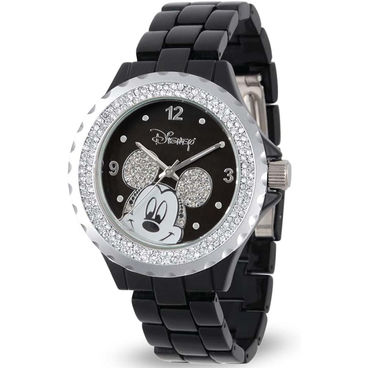 DISNEY - Reloj Mujer Disney Mickey Mouse Analógico Piedras Acero - WDS000079