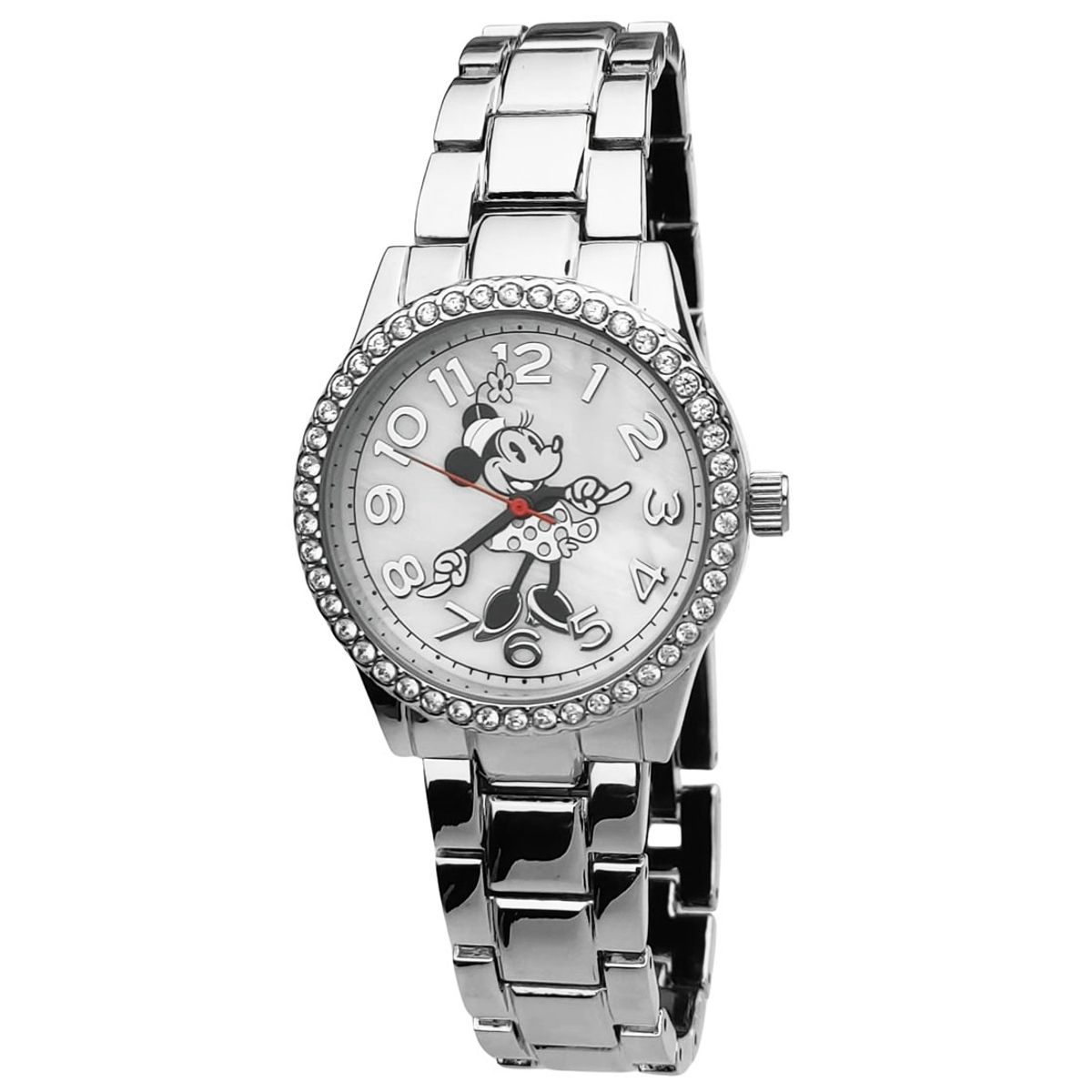 DISNEY - Reloj Mujer Disney Minnie Mouse Analógico Piedras Madre Perla - MK1765