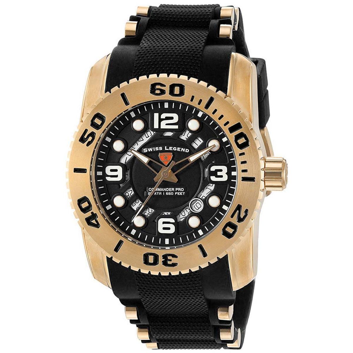 SWISS LEGEND - Reloj Hombre Swiss Legend Commander Pro Analógico Acero Dorado - 10069