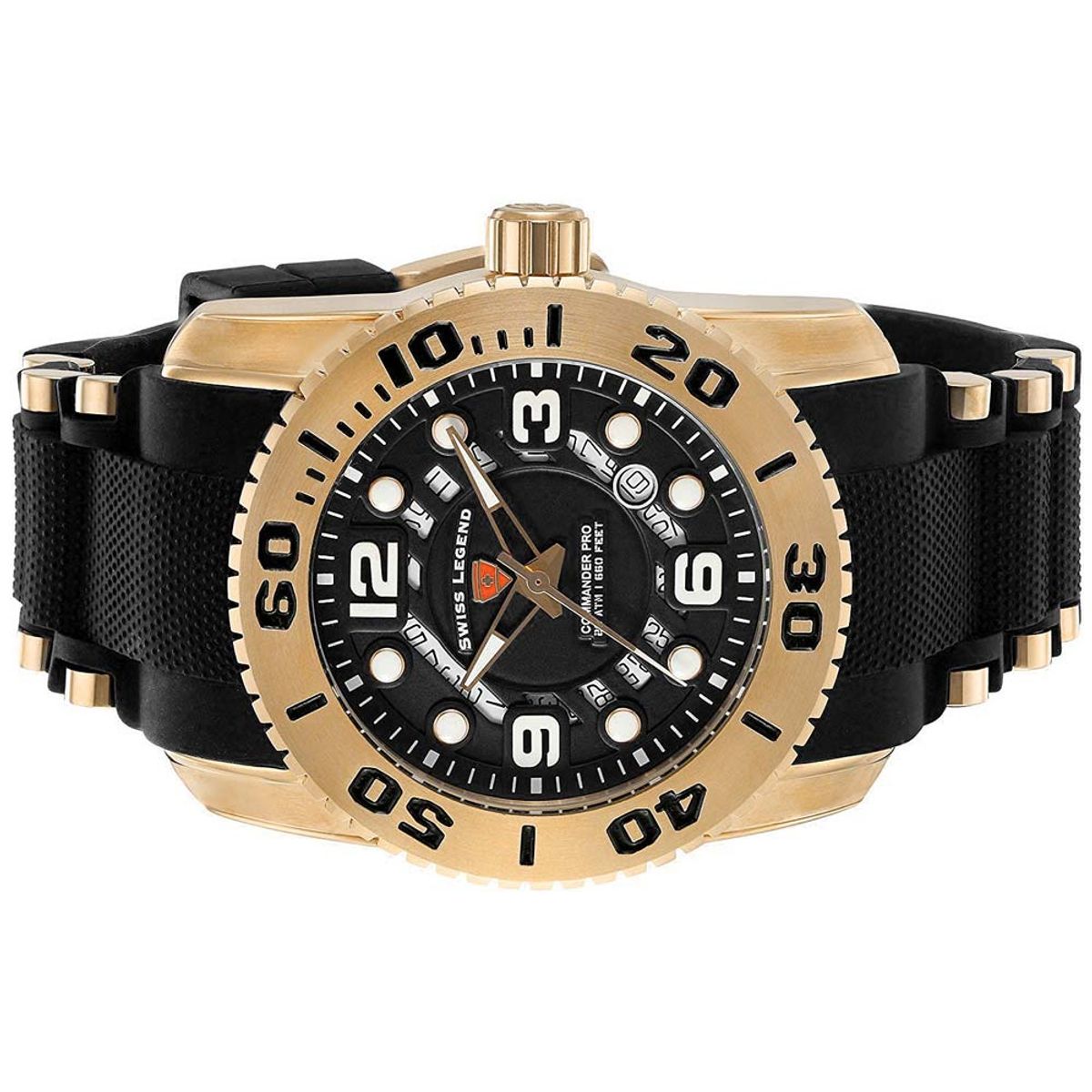 SWISS LEGEND - Reloj Hombre Swiss Legend Commander Pro Analógico Acero Dorado - 10069