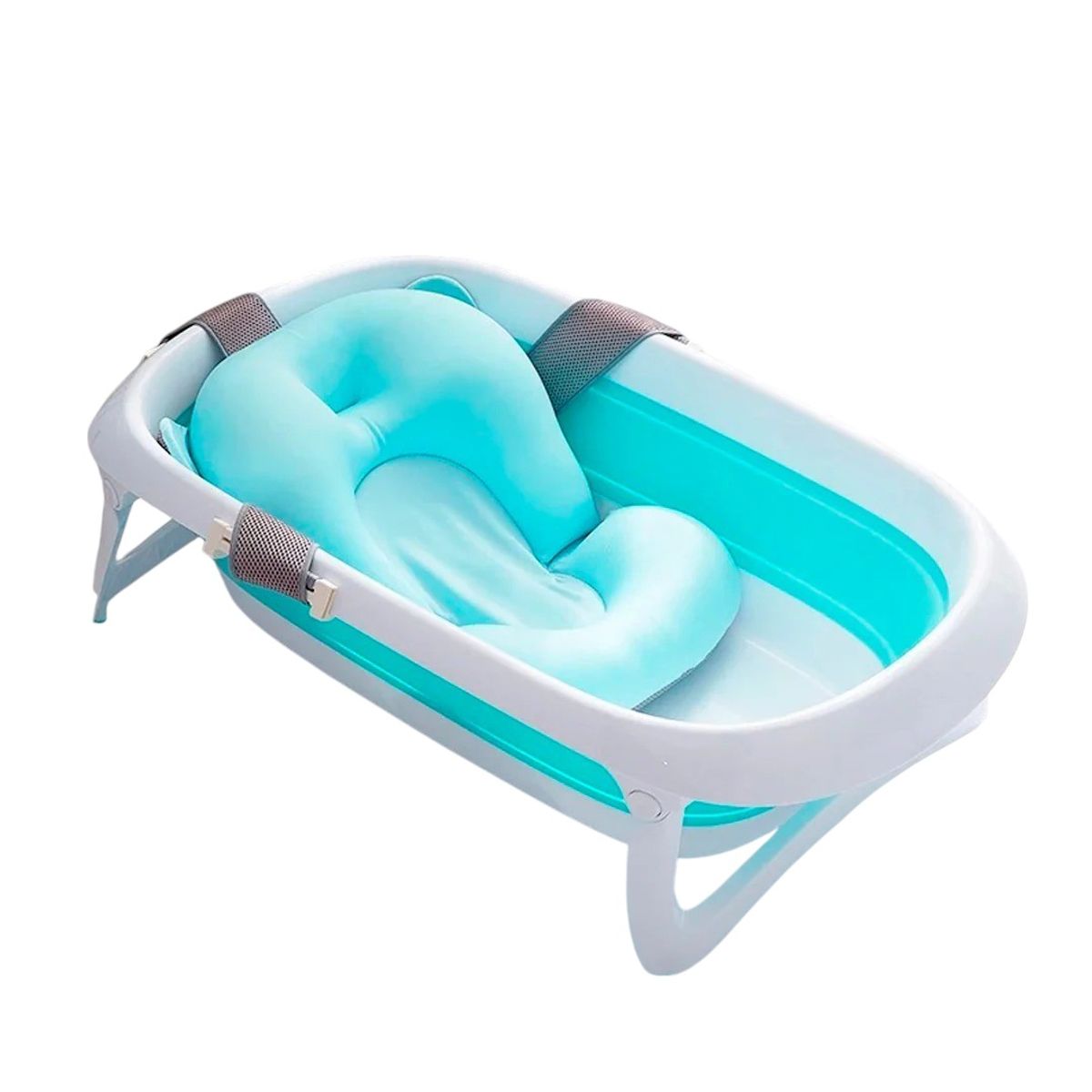 EBABY - Cuna corral NALA Azul y Colchón Azul+ Tina