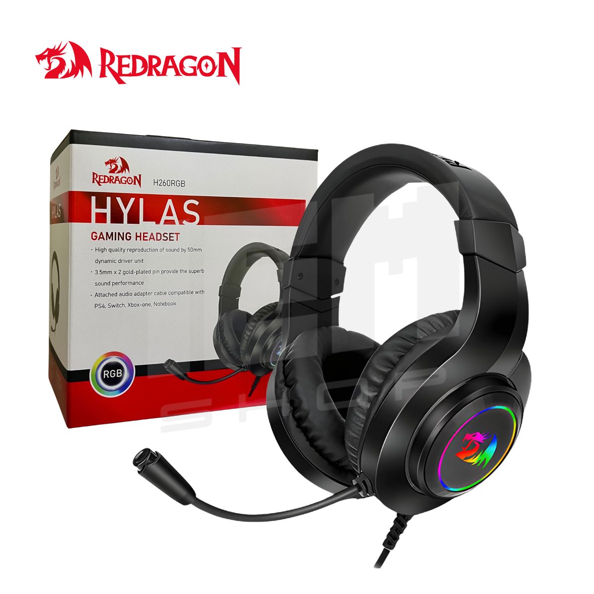 REDRAGON - Auriculares Redragon Hylas H260-rgb Black