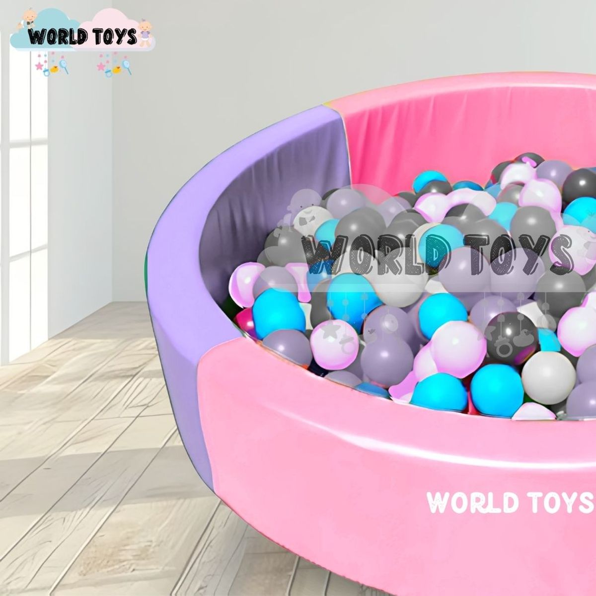 BABY - Piscina Didáctica «HAPPY POOLY» con Pelotas Purple