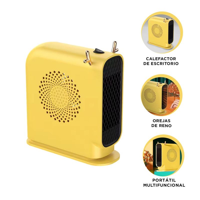 GENERICO - Pack4 Estufa de Diseño Reno Amarillo Y+Banderitas Adhesivas