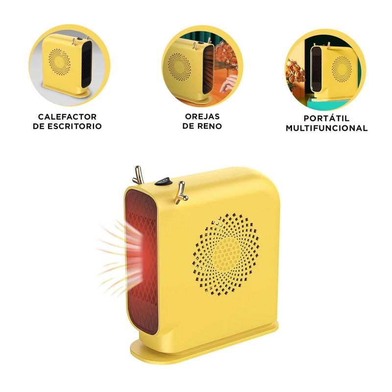 GENERICO - Pack6 Estufa para Escritorio Tierno de Reno en Amarillo