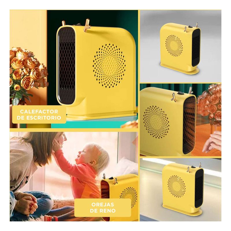 GENERICO - Pack6 Calefactor para Escritorio Amarillo Y+Regalo Agendita