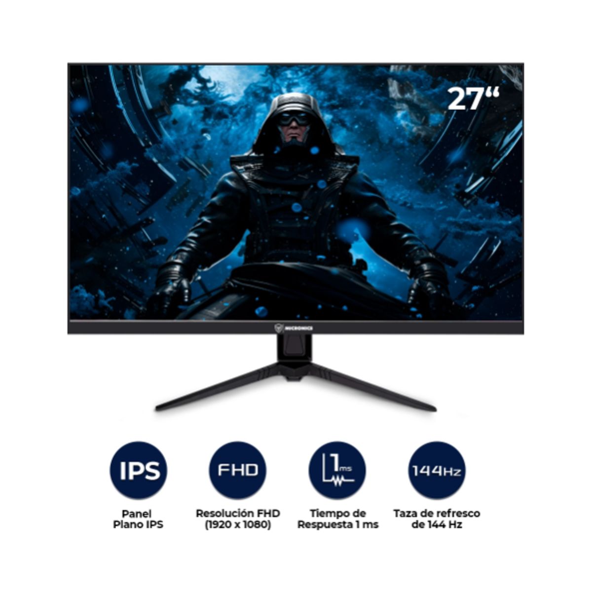 MICRONICS - Monitor Gamer FENIX MIC MF27FF-144 27"  FHD 1920x1080 144Hz MICRONICS