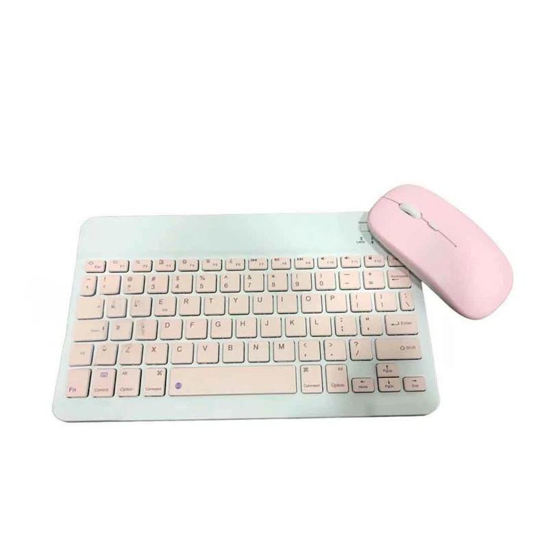 GENERICO - Kit de Teclado y Mouse Bluetooth en Color Rosado