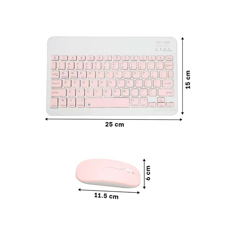 GENERICO - Pack4 Kit Recargable Keyboard en Rosado Y+Regalo Stickers