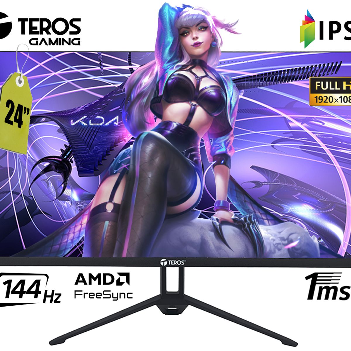 TEROS - MONITOR GAMING TEROS TE-2417S 238 IPS FHD 144Hz 1ms FreeSync