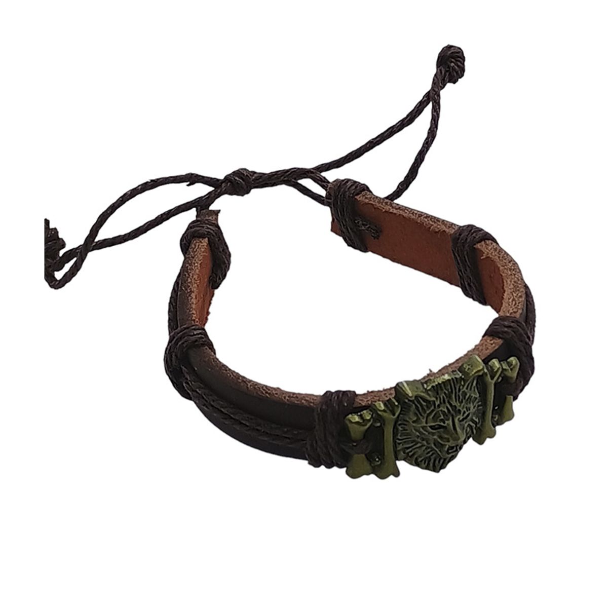 GENERICO - Pulsera de Cuero Ajustable - Wolf