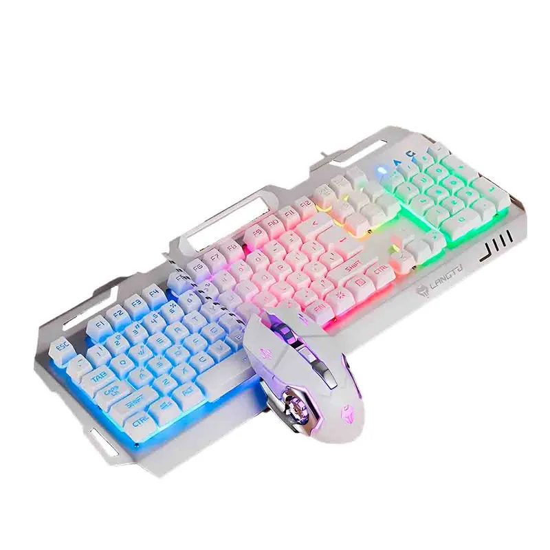 GENERICO - Teclado y Mouse Gamer K33 con Luz Led RGB en Blanco