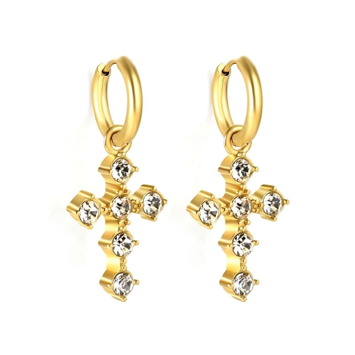 GENERICO - Aretes Cruz Circones Waterproof