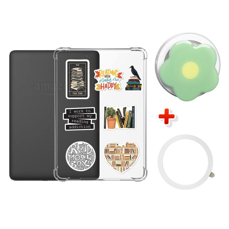 NEW BRAND - Combo Case + Magsafe Popsocket Para Kindle 10th gen 6 PuLG - Verde