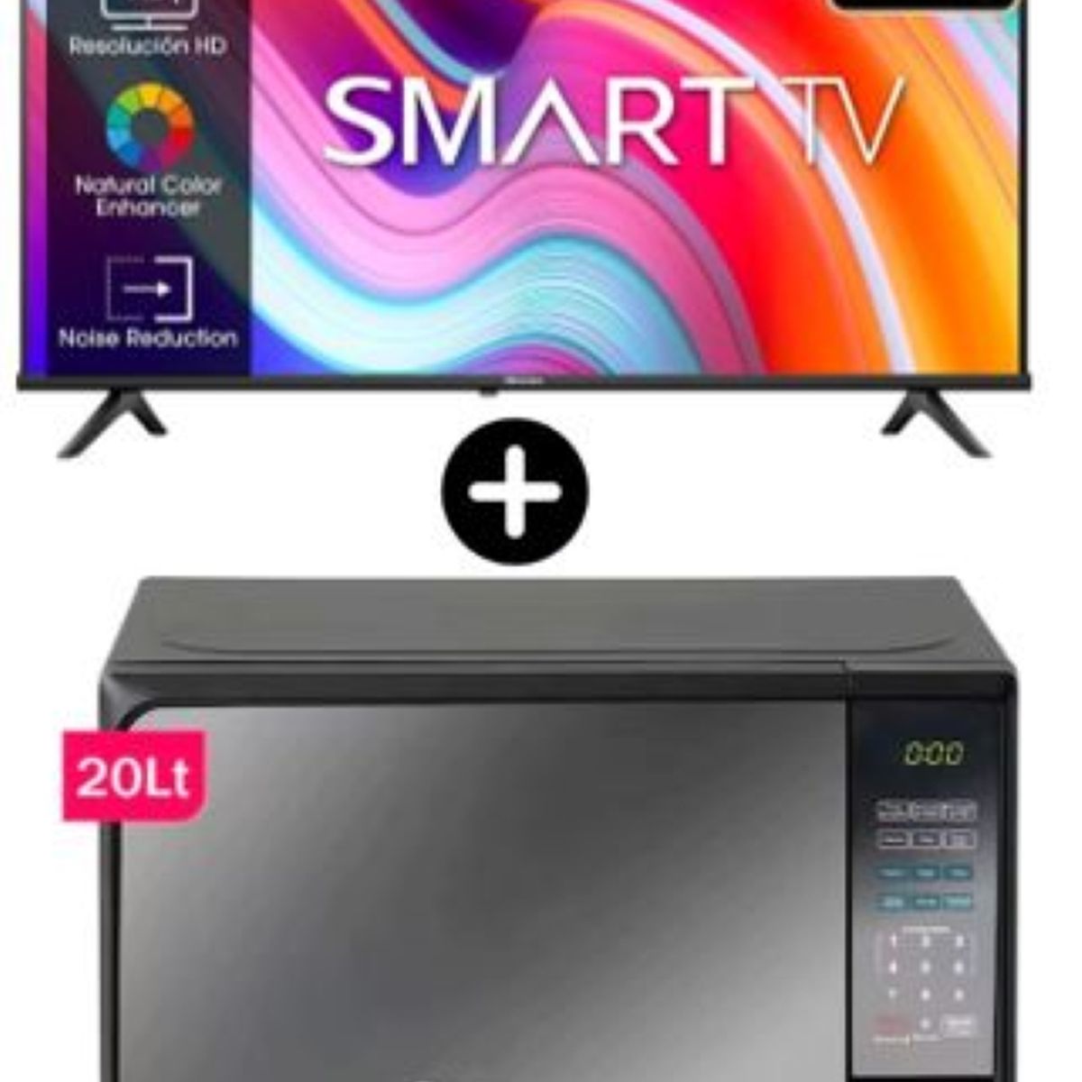 HISENSE - TELEVISOR HISENSE 32 HD SMART TV + MICROONDAS MIRAY 20 L