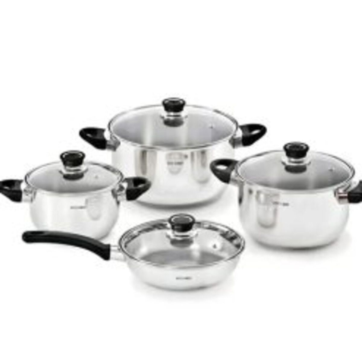 RECORD - Juego de Ollas Inoxset de 8 piezas de RECORD JGO INOXSET