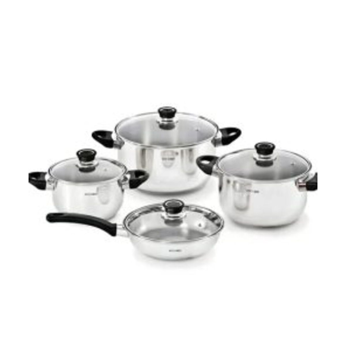 RECORD - Juego de Ollas Inoxset de 8 piezas de RECORD JGO INOXSET