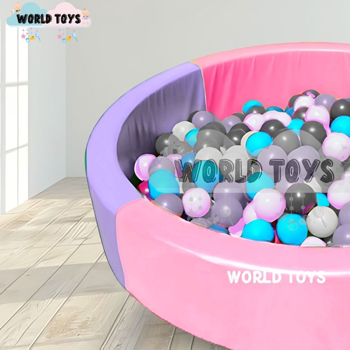 BABY - Piscina Didáctica «HAPPY POOLY MAX» con Pelotas Purple