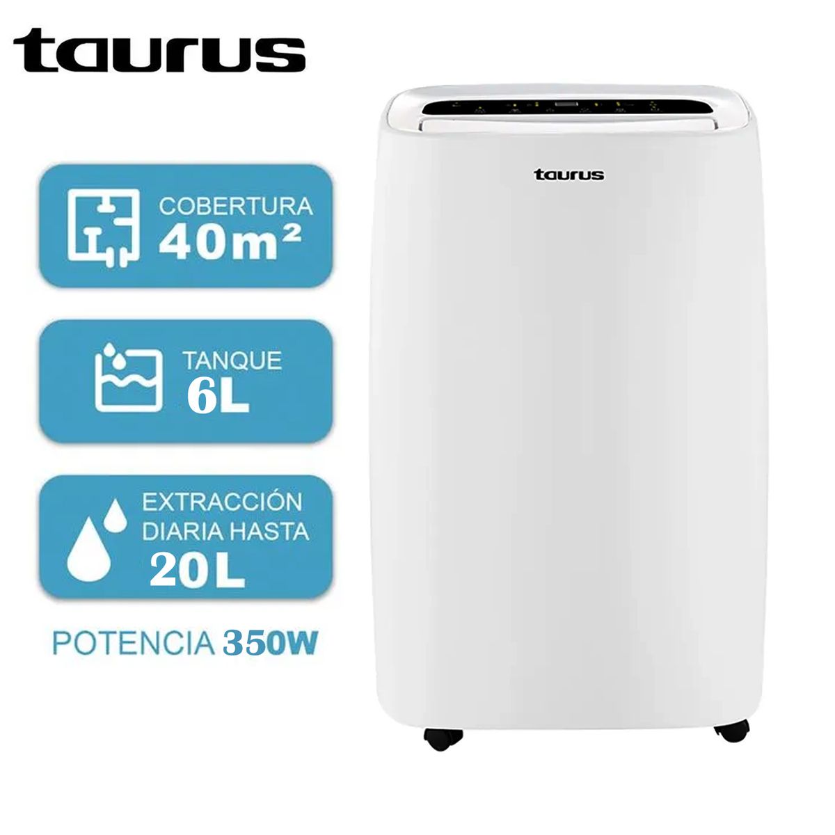 TAURUS - Deshumedecedor Taurus DH202 Max 20 L 350W