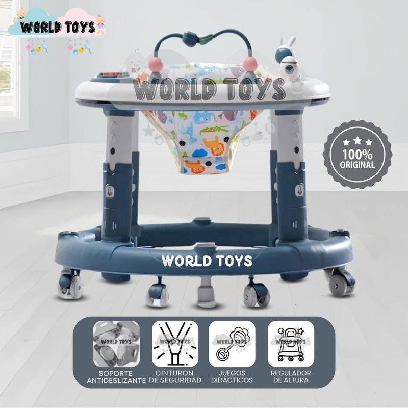 BABY - Andador Regulable con Bandeja Didáctico «SPACE» Blue
