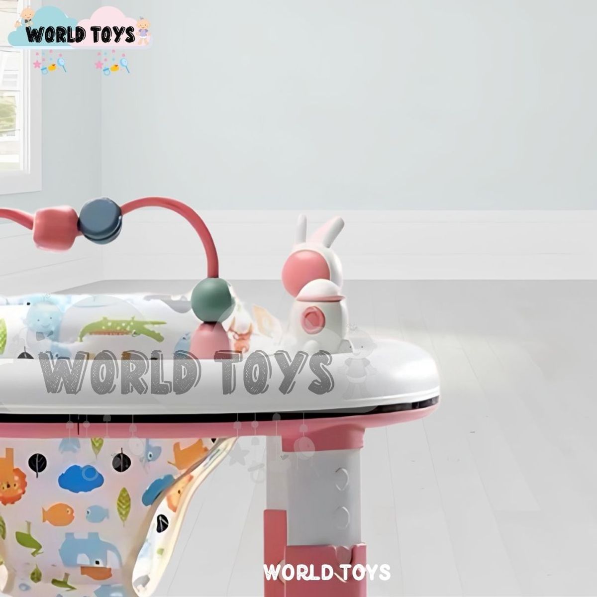 BABY - Andador Regulable con Bandeja Didáctico «SPACE» Pink