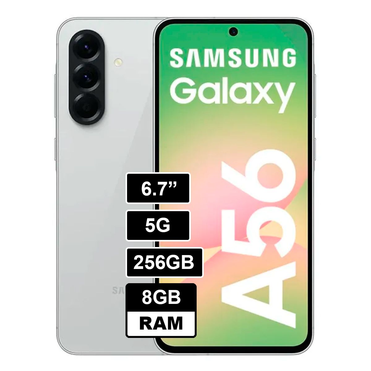 SAMSUNG - Celular Samsung Galaxy A56 5G 256GB 8GB RAM GRIS CLARO