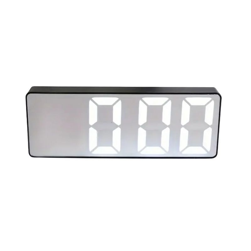 GENERICO - Reloj despertador de Mesa con Espejo LED Moderno