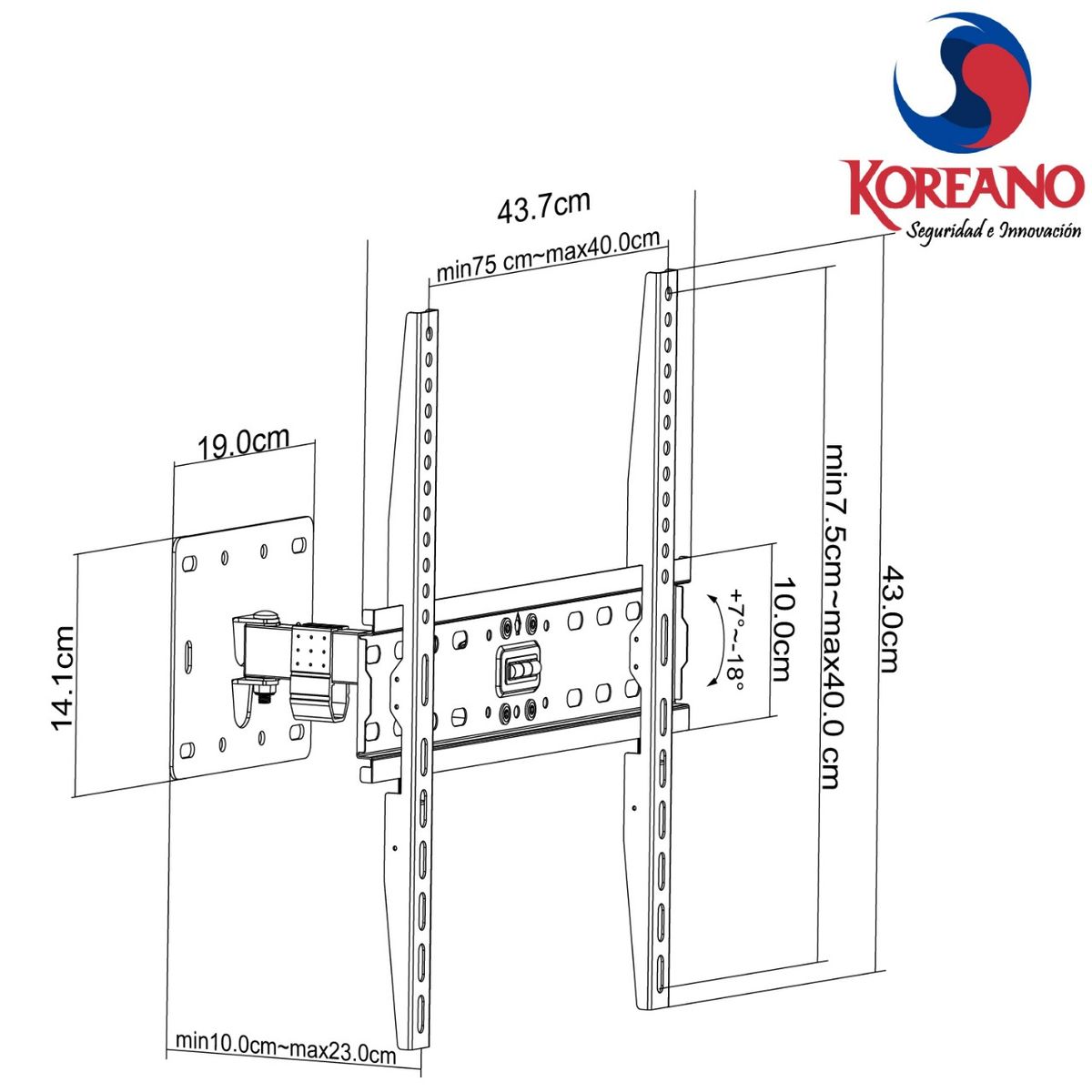 KOREANO SEGURIDAD E INNOVACION - Rack Móvil para TV de 32 a 60 Pulgadas - UBK70