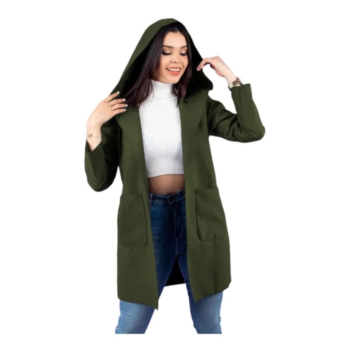 GENERICO - Abrigo Largo Blazer Saco para Mujer Moda Elegante