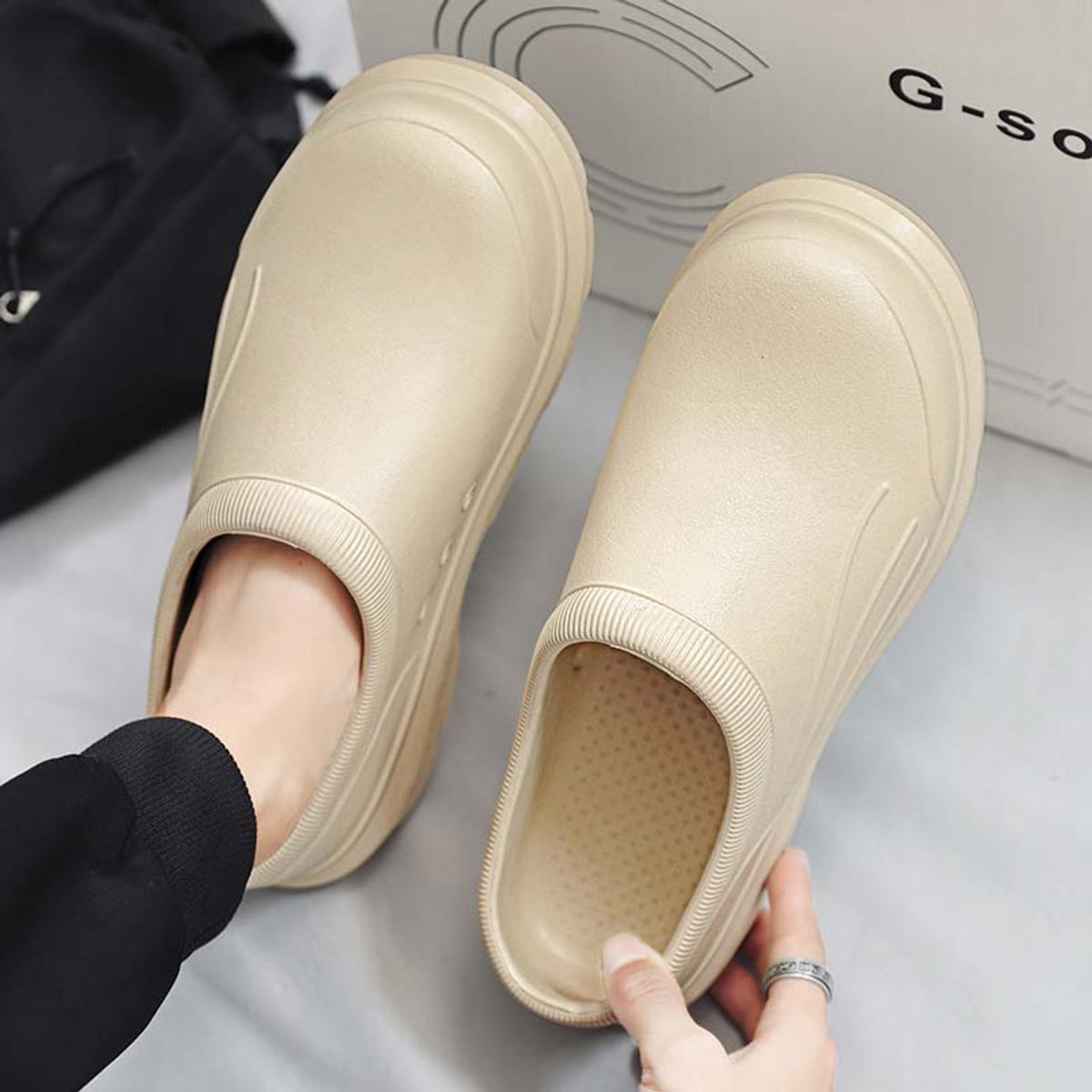 SHANDIAN - Botas de Agua Antideslizantes Hombre